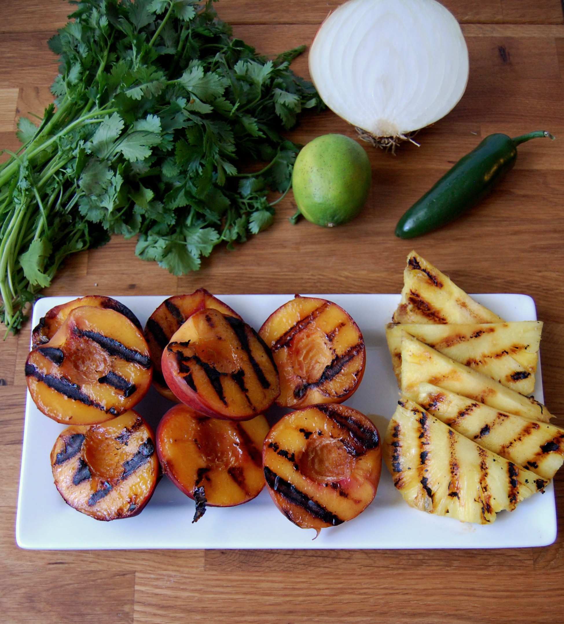 grilled peach pineapple salsa