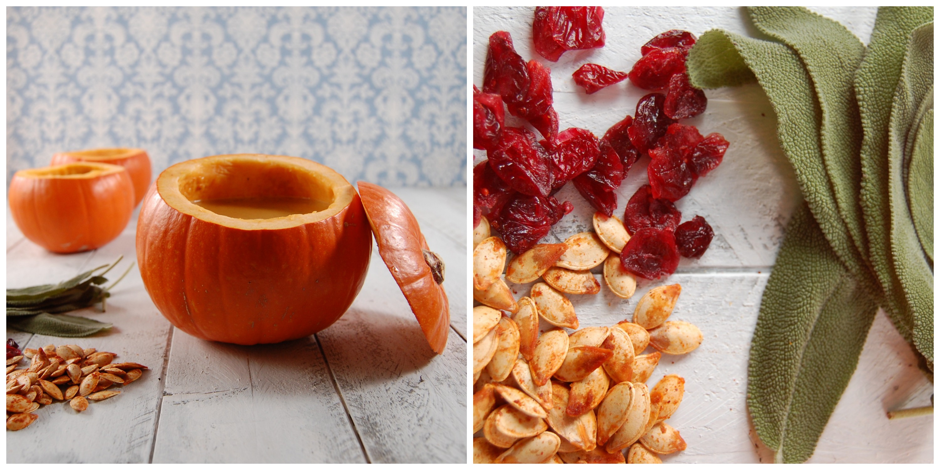 Pumpkin Soup in Pumpkin Bowls